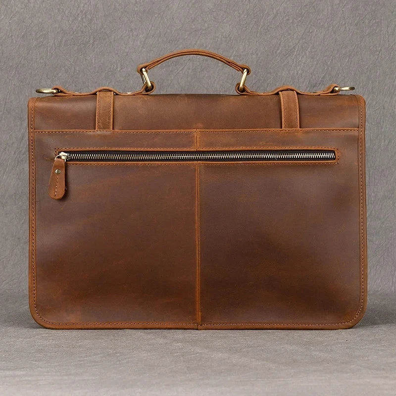 Henry | Men's Leather Crossbody Messenger Laptop Travel Bag