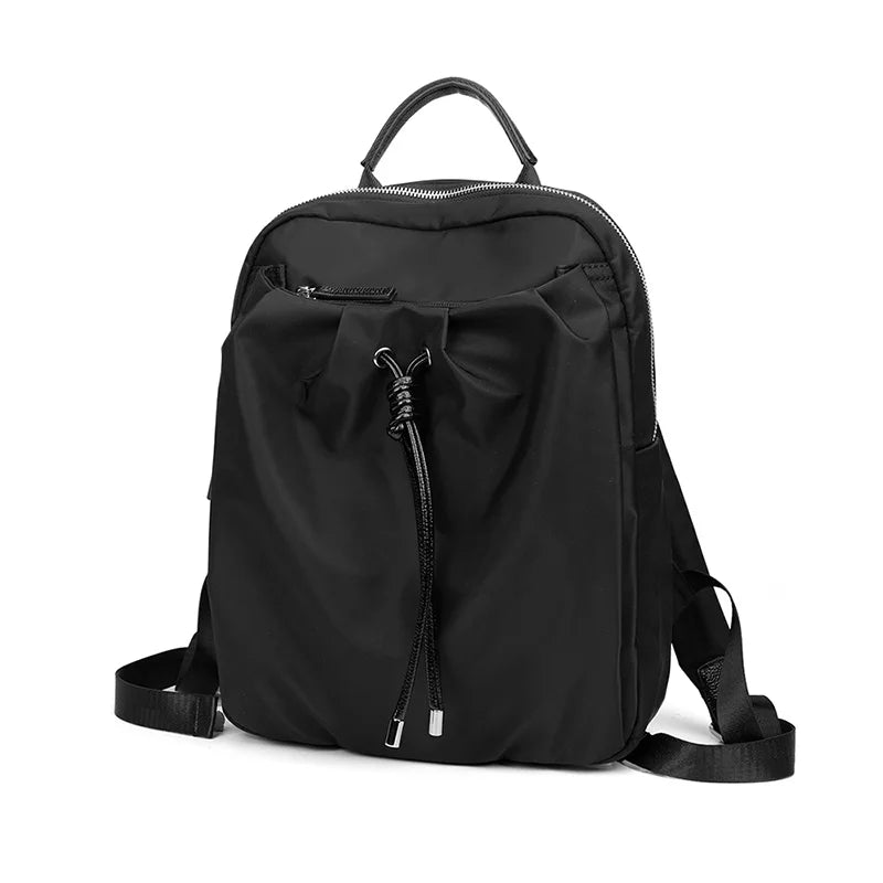 Chloe | Fashion Daypack with Pleated Drawstring Travel Laptop Backpack