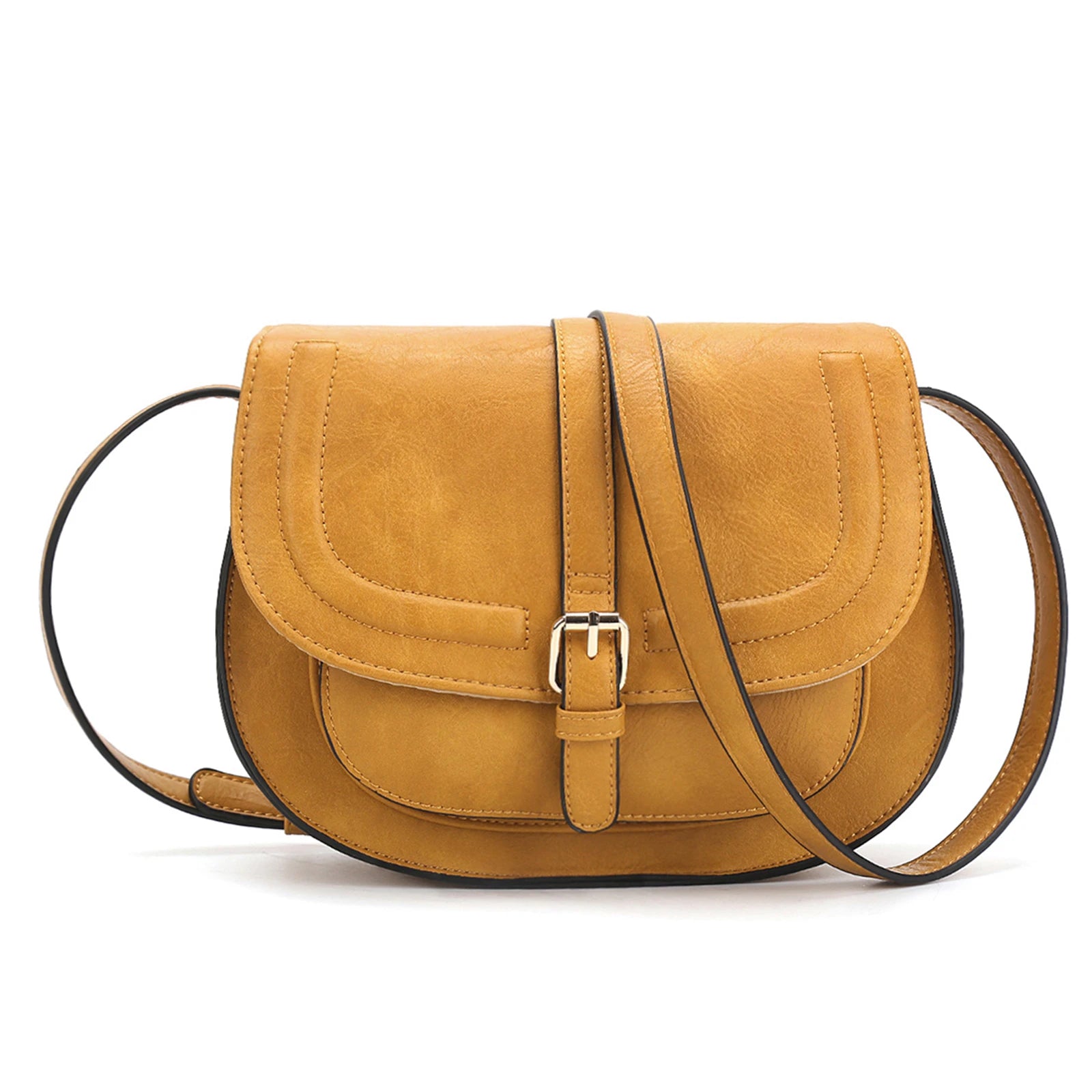 Elizabeth | Women's Vintage PU Leather Saddle Crossbody Handbag