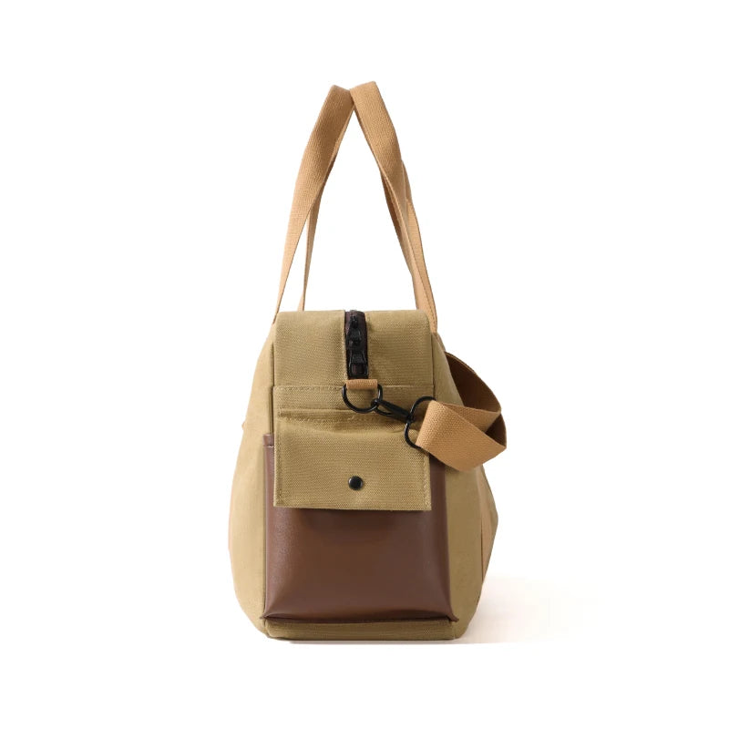 Noah | Vintage Canvas Large Travel Crossbody Messenger Tote Bag