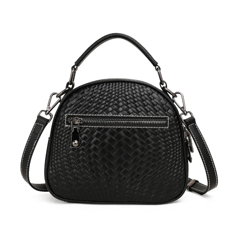 Lara | Chic Genuine Leather Round Crossbody Sling Handbag