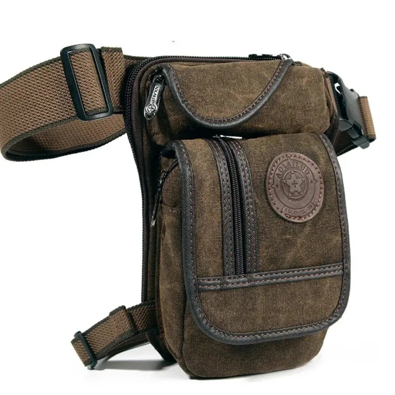 Sloane | Tactical Canvas Drop Leg Bum Bag with Multi-Pocket Design