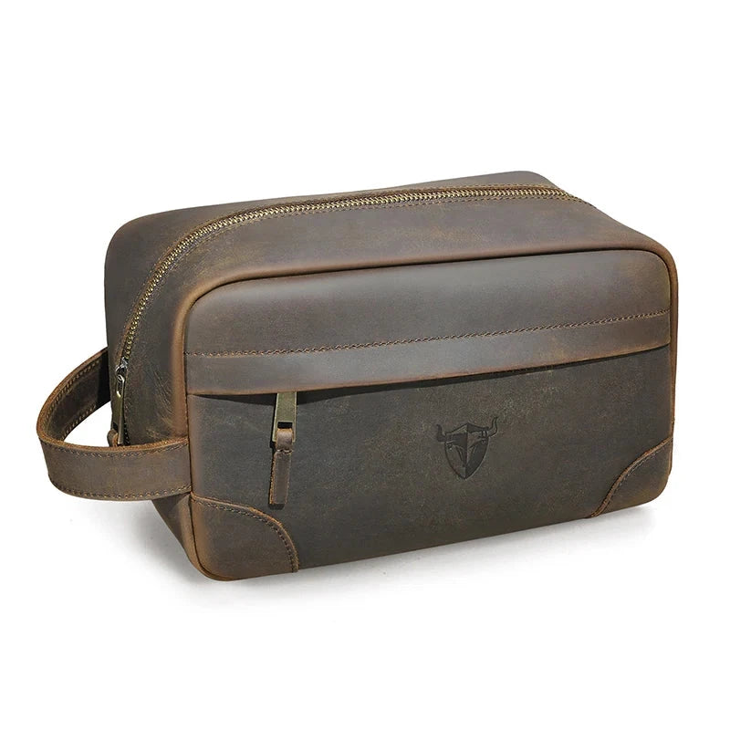 Marcus | Leather Cosmetic Makeup Toiletry Bag