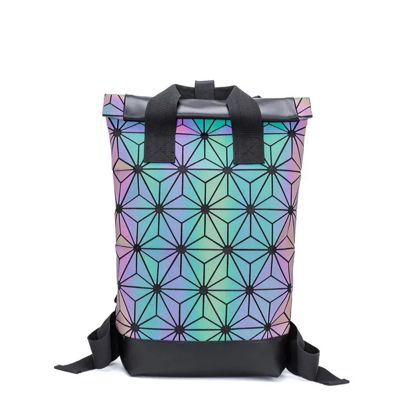 Sophie | Luminous Geometric Large Travel Hiking Laptop Backpack