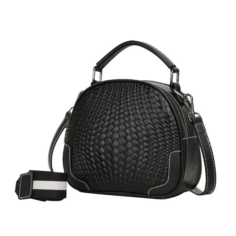 Lara | Chic Genuine Leather Round Crossbody Sling Handbag