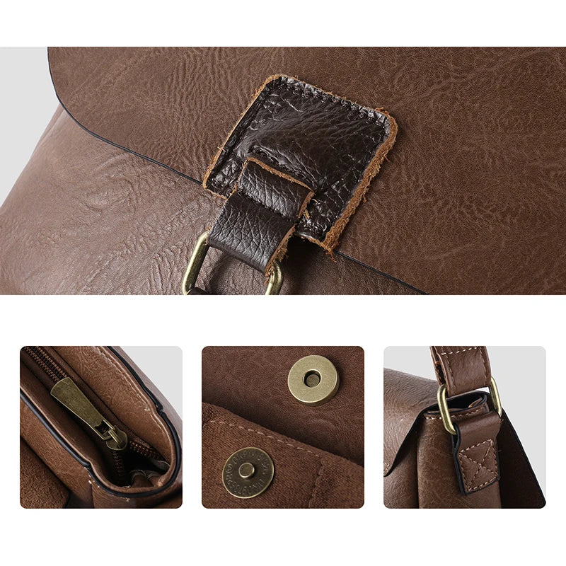 Liam | PU Leather Crossbody Messenger Bag