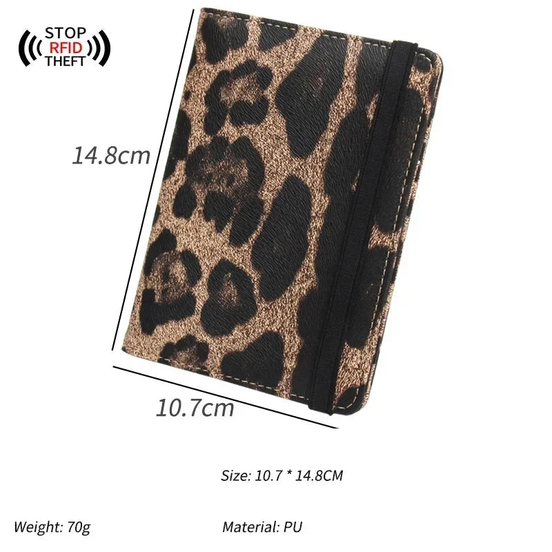 Leo | Lightweight Leopard Print Passport Holder Travel Wallet