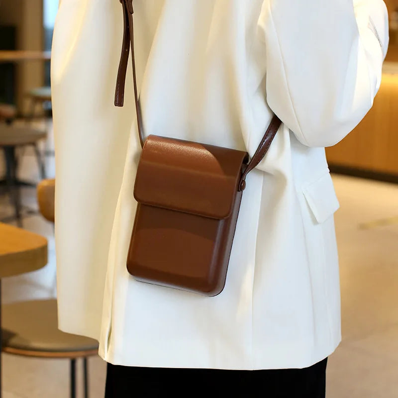 Emma | Minimalist PU Leather Small Crossbody Purse Handbag