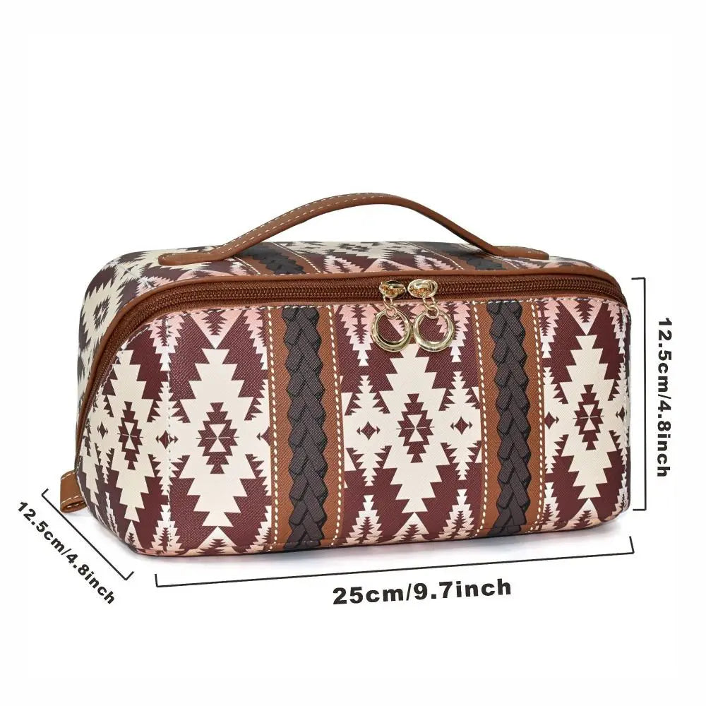 Dakota | Women's Bohemian PU Leather Cosmetic Toiletry Makeup Travel Bag