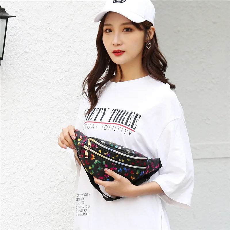 Alina | Women's Butterfly Printed Crossbody Fanny Pack Bum Bag