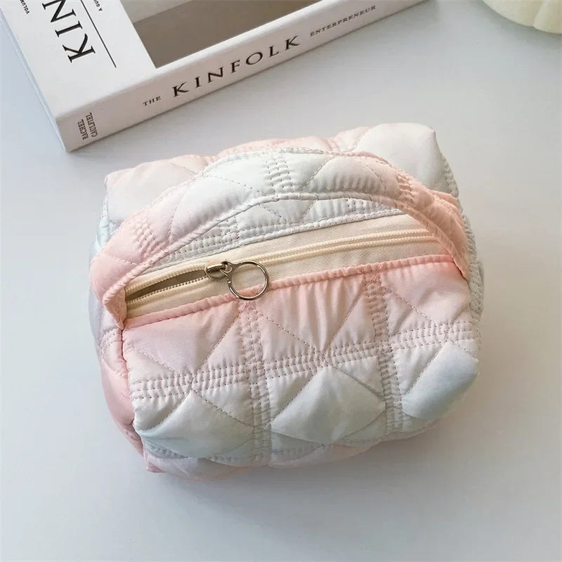 Emma | Quilted Travel Makeup Toiletry Bag