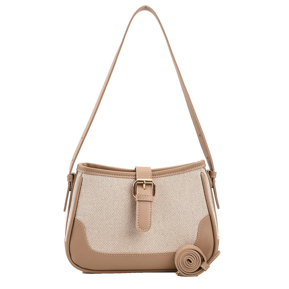 Clara | Women's Leather Colour-Block Crossbody Handbag