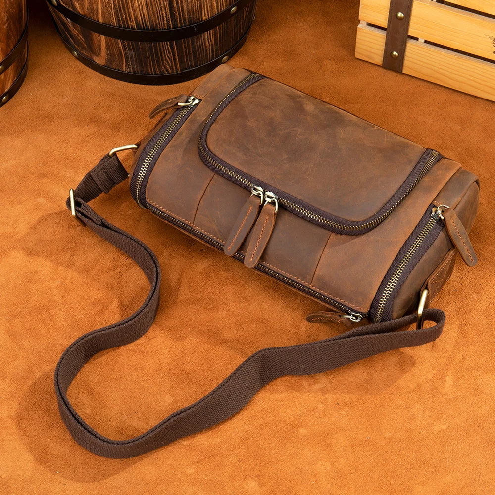 Ethan | Men's Vintage Leather Crossbody Sling Travel Bag