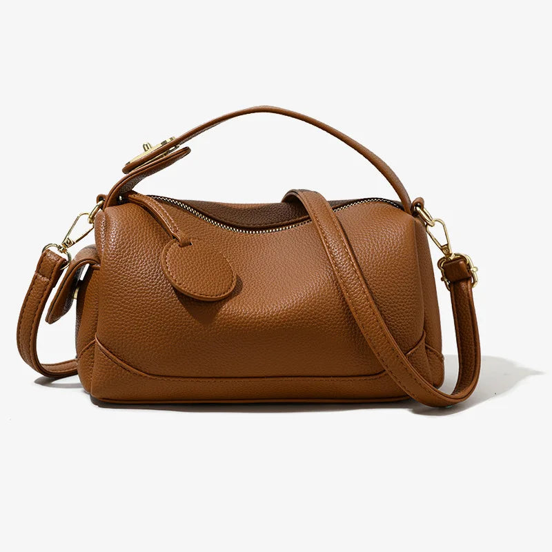 Ava | Women's Classic Boston Leather Crossbody Handbag