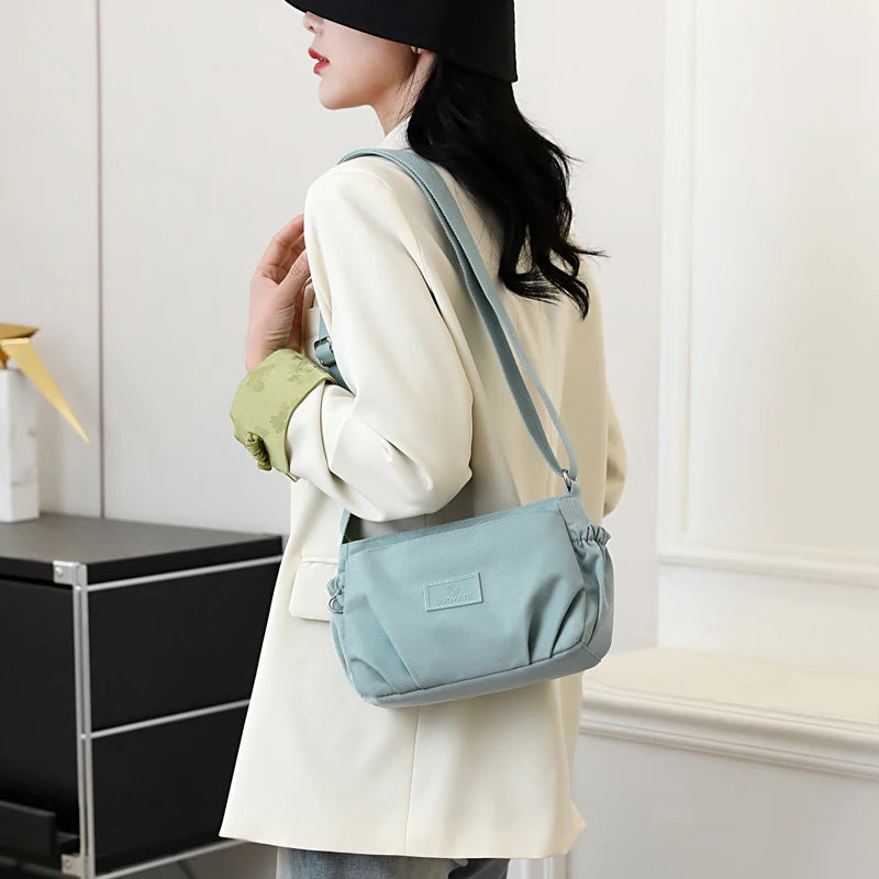 Ava | Nylon Multi-Pocket Crossbody Messenger Bag