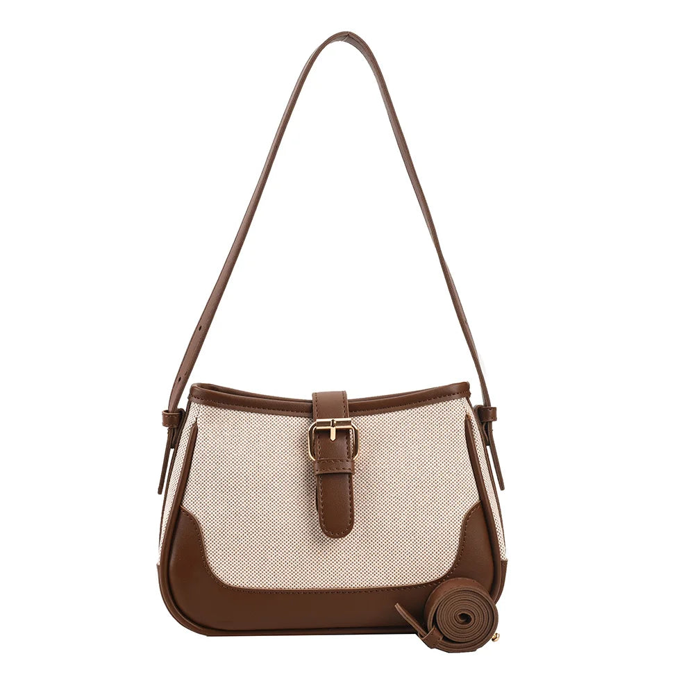 Clara | Women's Leather Colour-Block Crossbody Handbag