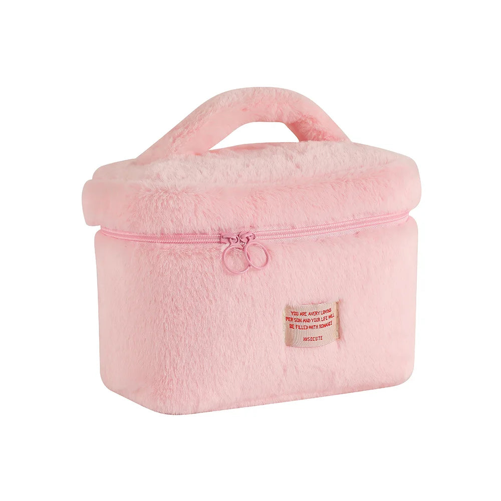 Audrey | Women's Large Capacity Plush Cosmetic Makeup Bag Organiser