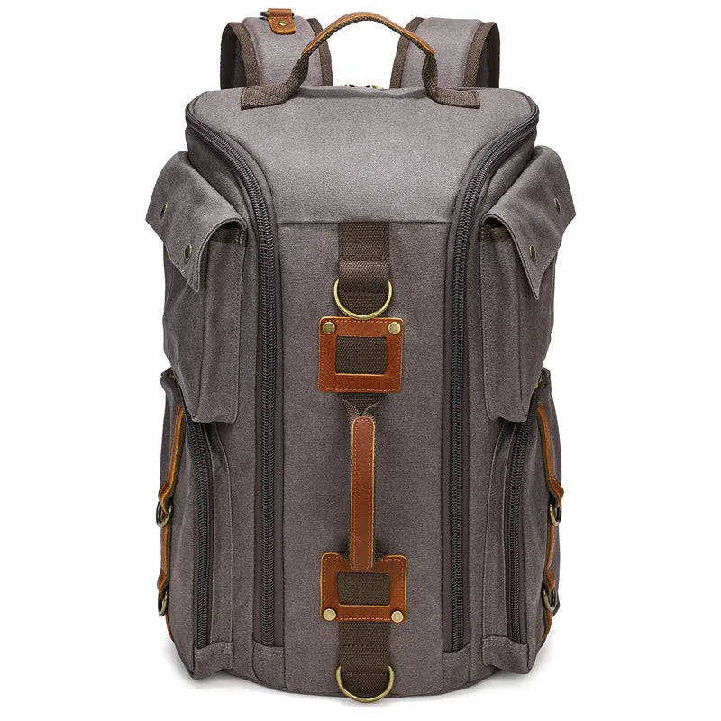 Harper | Spacious Canvas Travel Hiking Carry On Rucksack Laptop Backpack