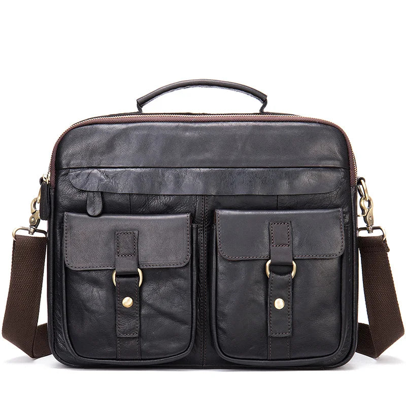 Alexander | Genuine Leather Briefcase Crossbody Messenger Travel Handbag