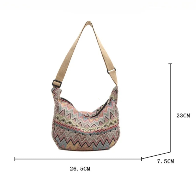 Luna | Women's Bohemian Canvas Crossbody Messenger Bag