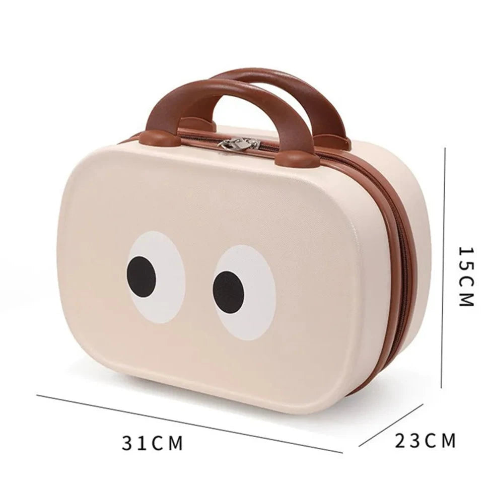 Adeline | Cartoon Eyes Vintage Cosmetic Makeup Toiletry Bag Organiser