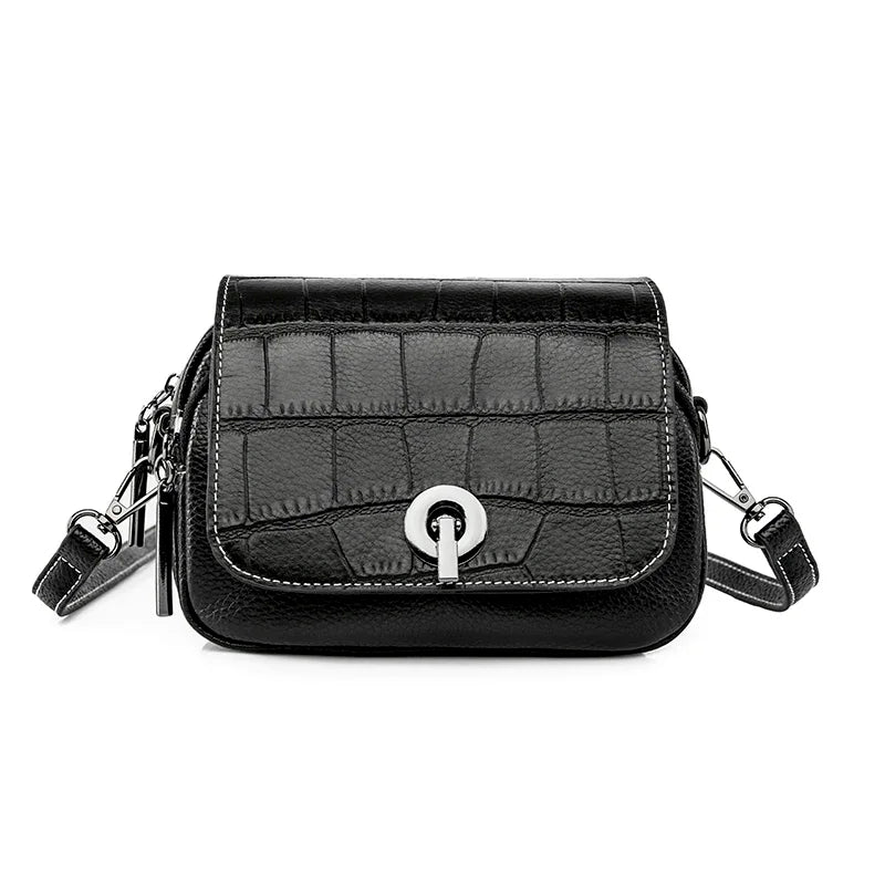 Mia | Croc-Pattern Leather Crossbody Mini Sling Bag