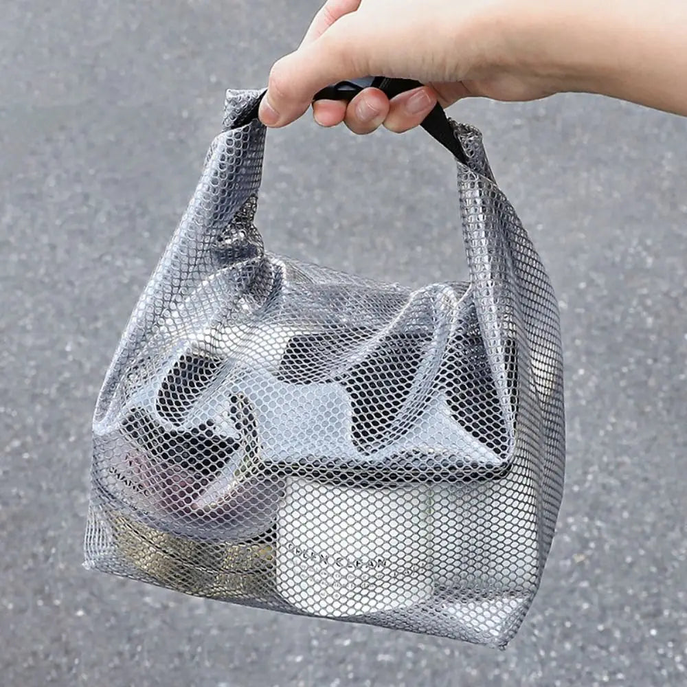 Mia | Clear Foldable Waterproof Cosmetic Toiletry Bag with Snap Closure