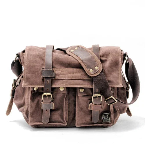 Logan | Rugged Canvas Men's Crossbody Messenger Bag