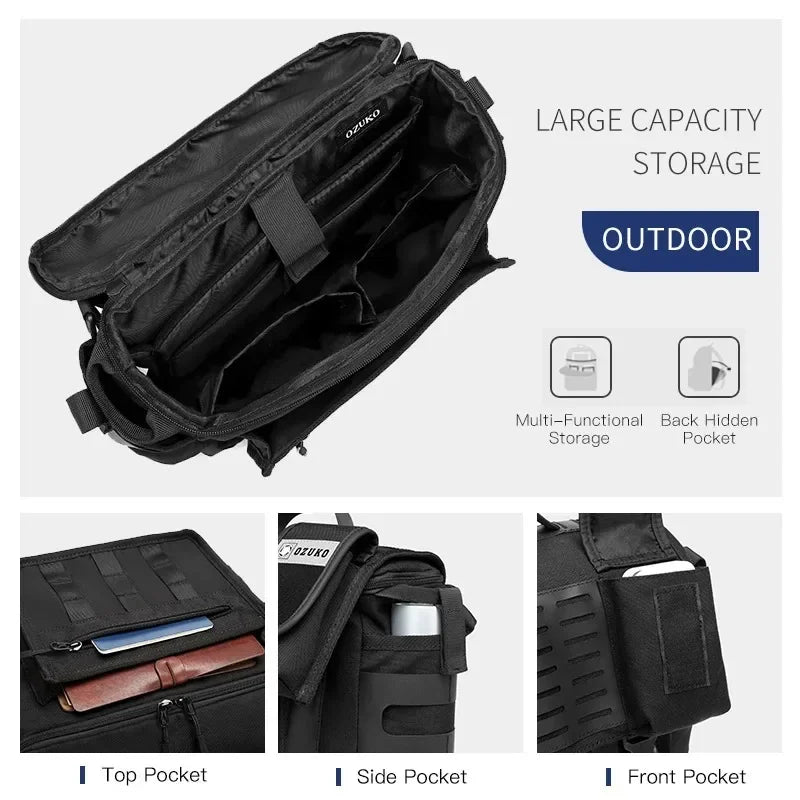 Logan | Casual Multi-Pocket Crossbody Messenger Laptop Travel Bag