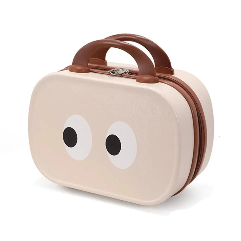 Adeline | Cartoon Eyes Vintage Cosmetic Makeup Toiletry Bag Organiser