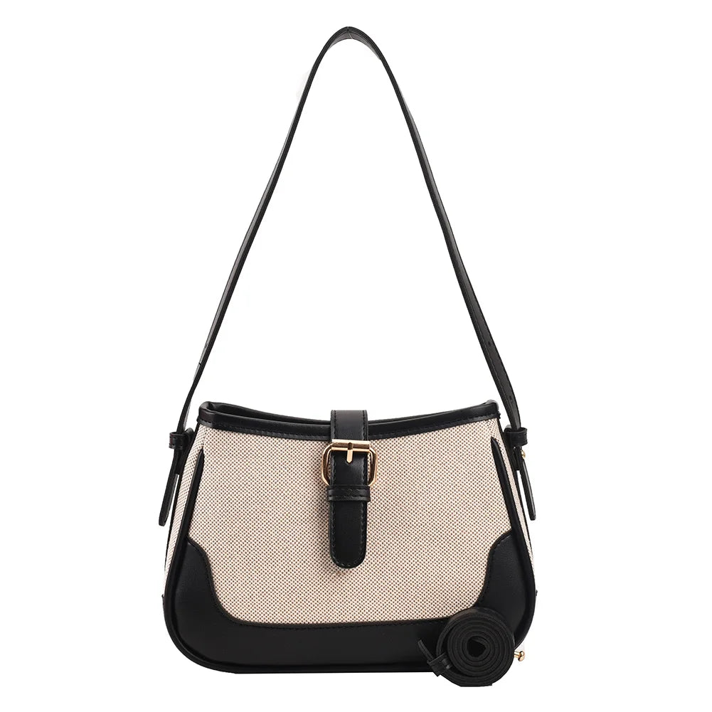 Clara | Women's Leather Colour-Block Crossbody Handbag