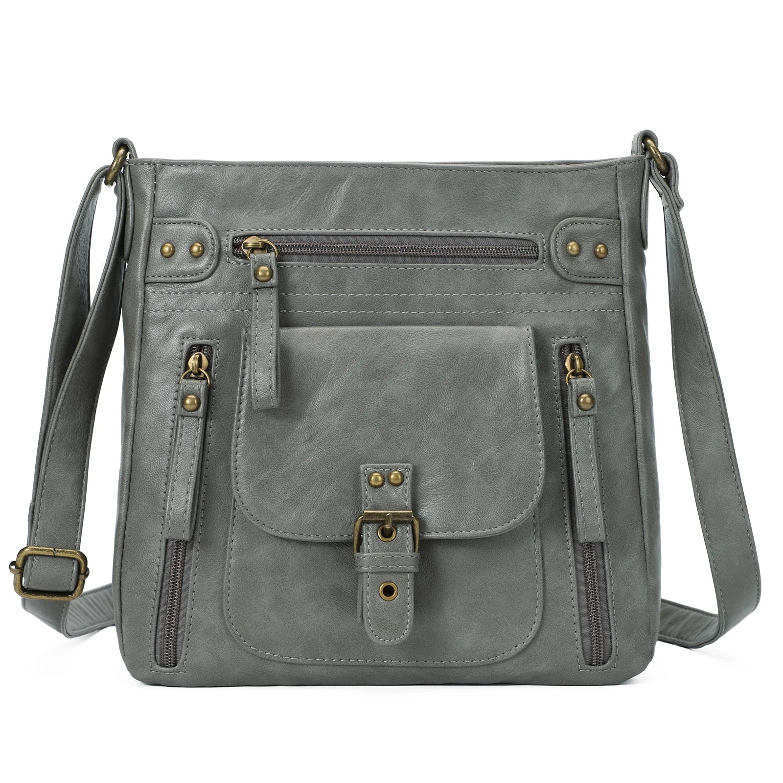 Sienna | Women's Multi-Pocket PU Leather Crossbody Messenger Bag