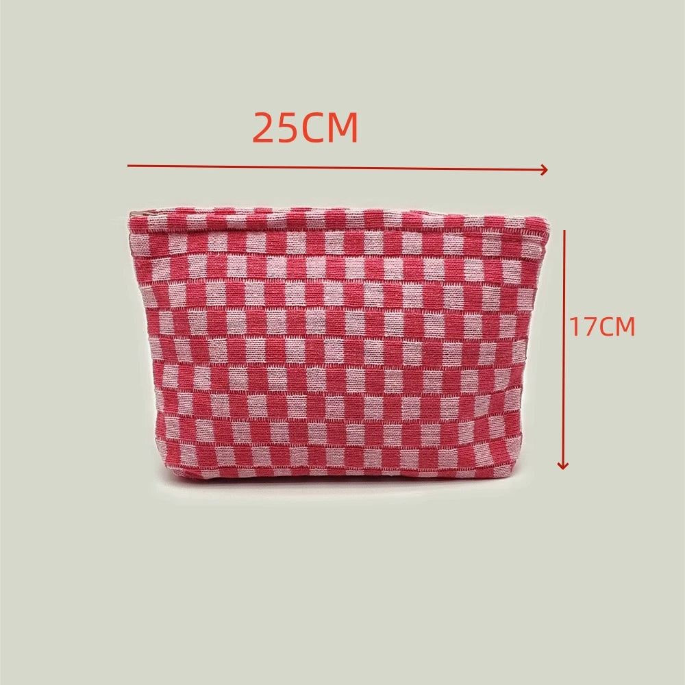 Emersyn | Checkered Aesthetic Cosmetic Makeup Bag