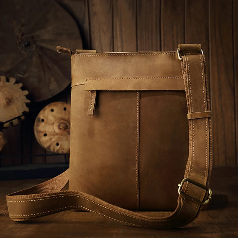 Liam | Vintage Leather Crossbody Sling Travel Bag