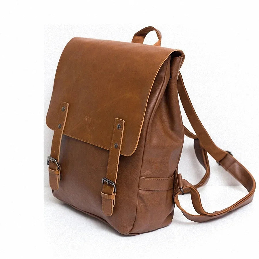 Chloe | Vegan Leather Dual Strap Large Travel Laptop Backpack