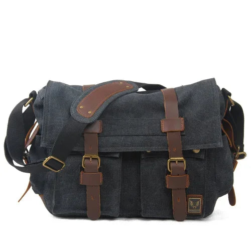 Logan | Rugged Canvas Men's Crossbody Messenger Bag