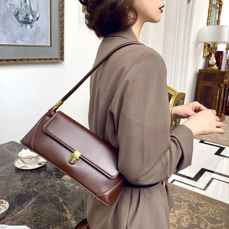 Scarlett | Vintage-Inspired Faux Leather Messenger Handbag