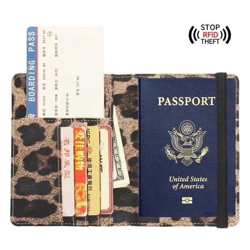 Leo | Lightweight Leopard Print Passport Holder Travel Wallet