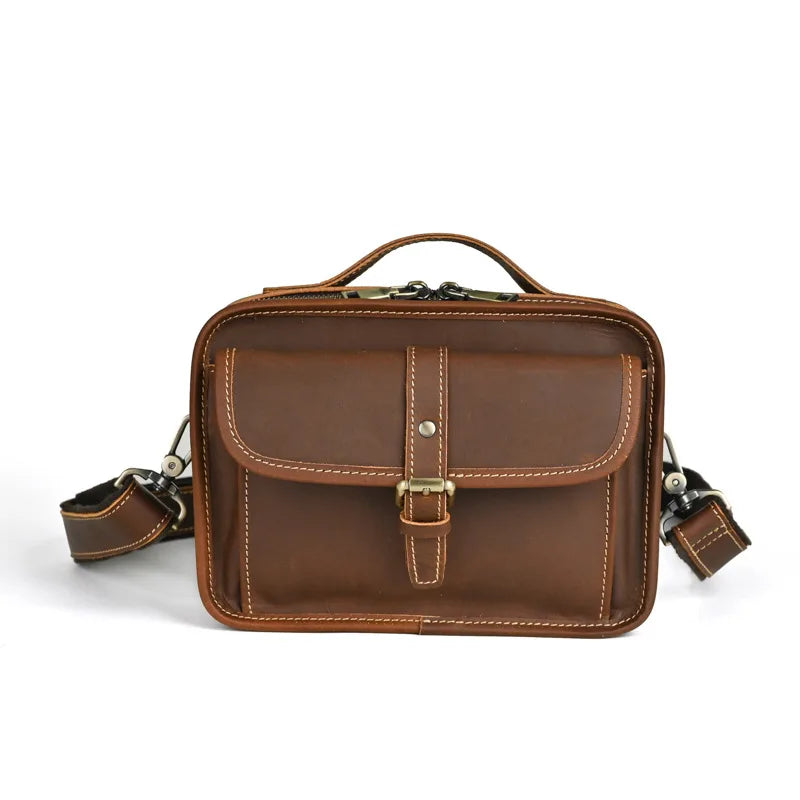 Henry | Retro Leather Small Crossbody Messenger Handbag