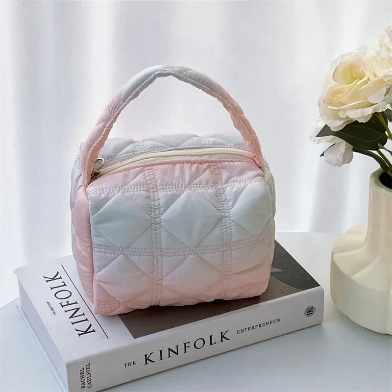 Emma | Quilted Travel Makeup Toiletry Bag