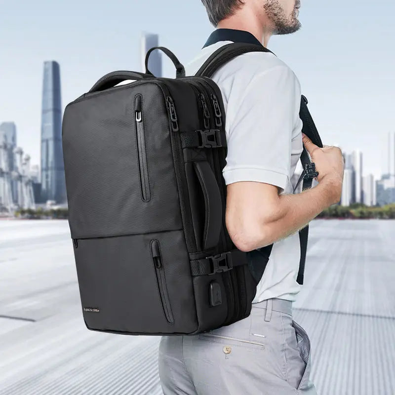 Lucas | Large Expandable Travel Rucksack Laptop Backpack with USB Charging