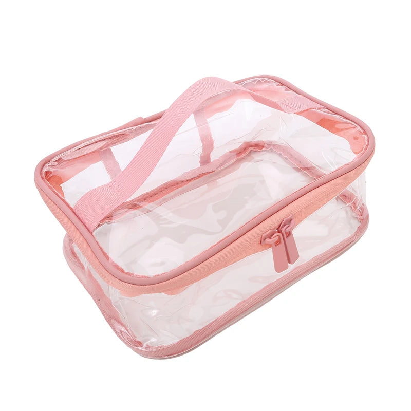 Valerie | Zippered Waterproof Clear Travel Makeup Cosmetic Toiletry Bag