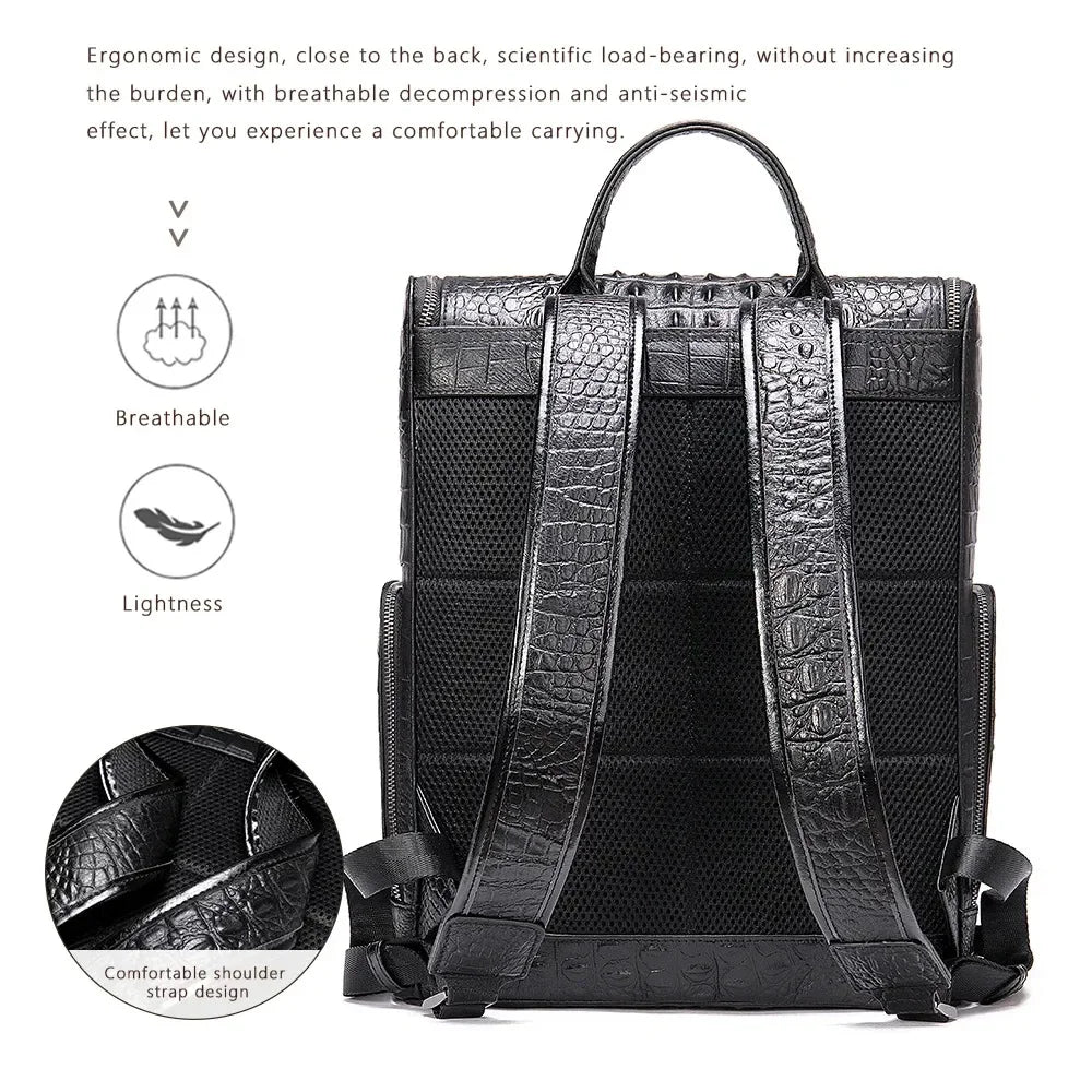 Maxwell | Large Capacity Genuine Leather Business Travel Laptop Backpack