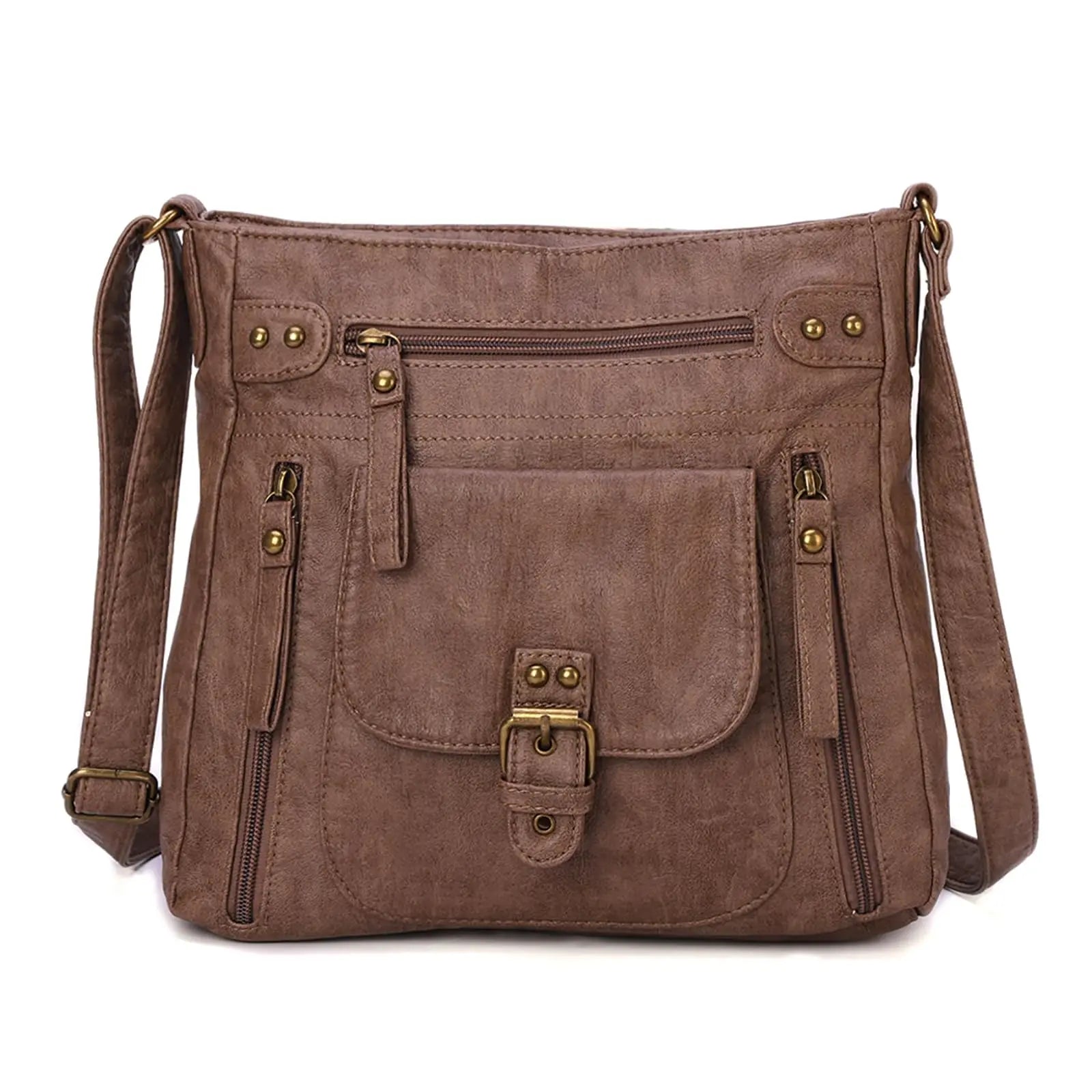 Sienna | Women's Multi-Pocket PU Leather Crossbody Messenger Bag