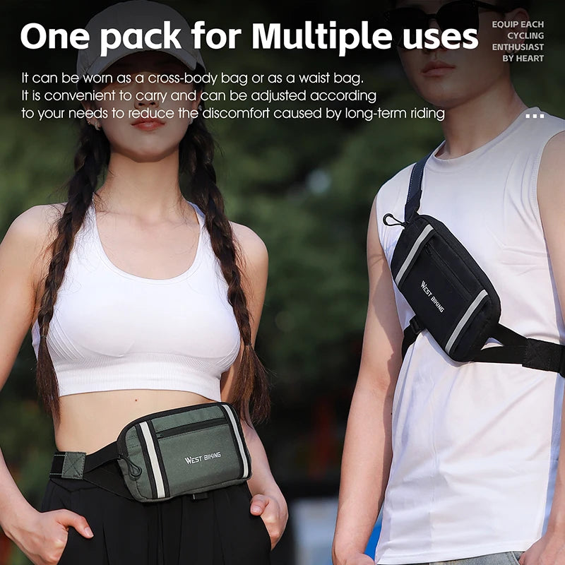 Jay | Reflective Water-Resistant Cycling Crossbody Waist Bum Bag