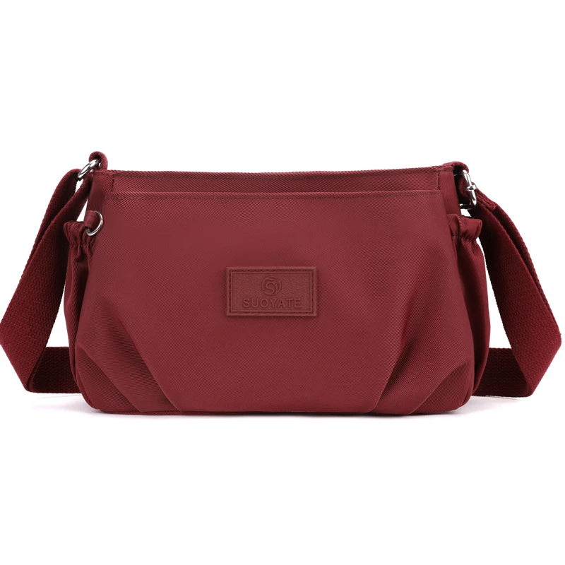 Ava | Nylon Multi-Pocket Crossbody Messenger Bag