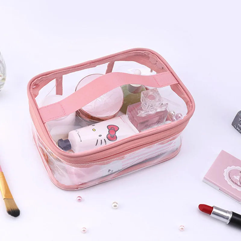 Valerie | Zippered Waterproof Clear Travel Makeup Cosmetic Toiletry Bag