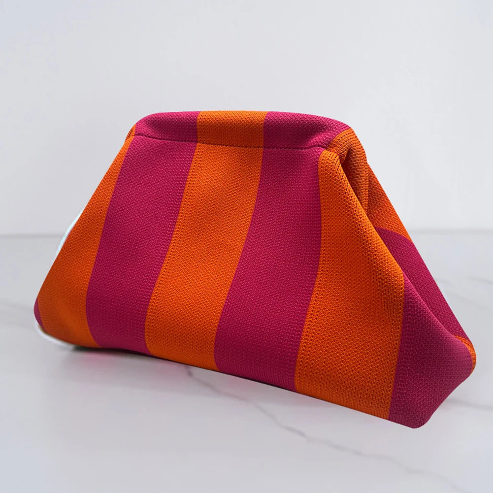 Lila | Striped Summer Makeup Cosmetic Clutch Bag