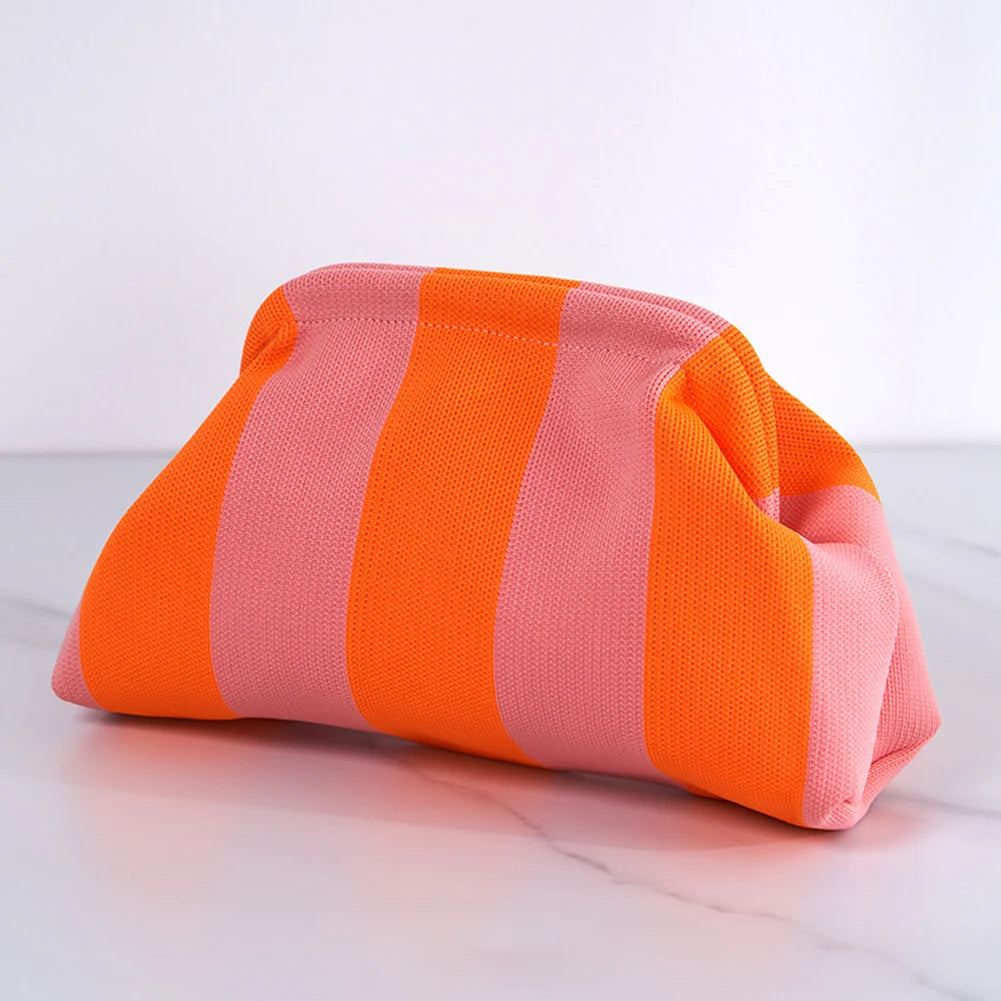 Lila | Striped Summer Makeup Cosmetic Clutch Bag