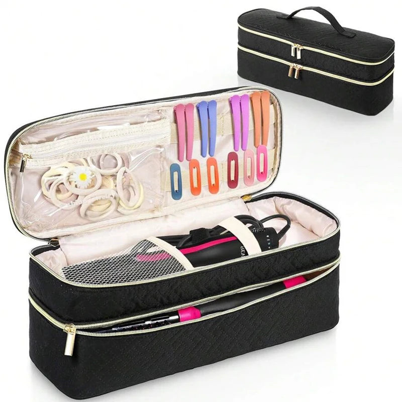 Shark | Double-Layer Hair Tool Cosmetic Makeup Organizer Bag